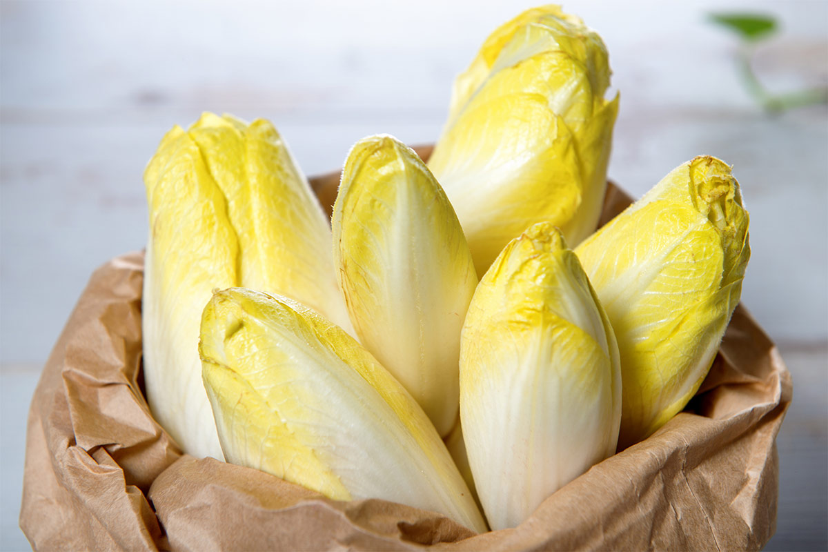 Several Belgian endives in a paper package. | Girl Meets Food