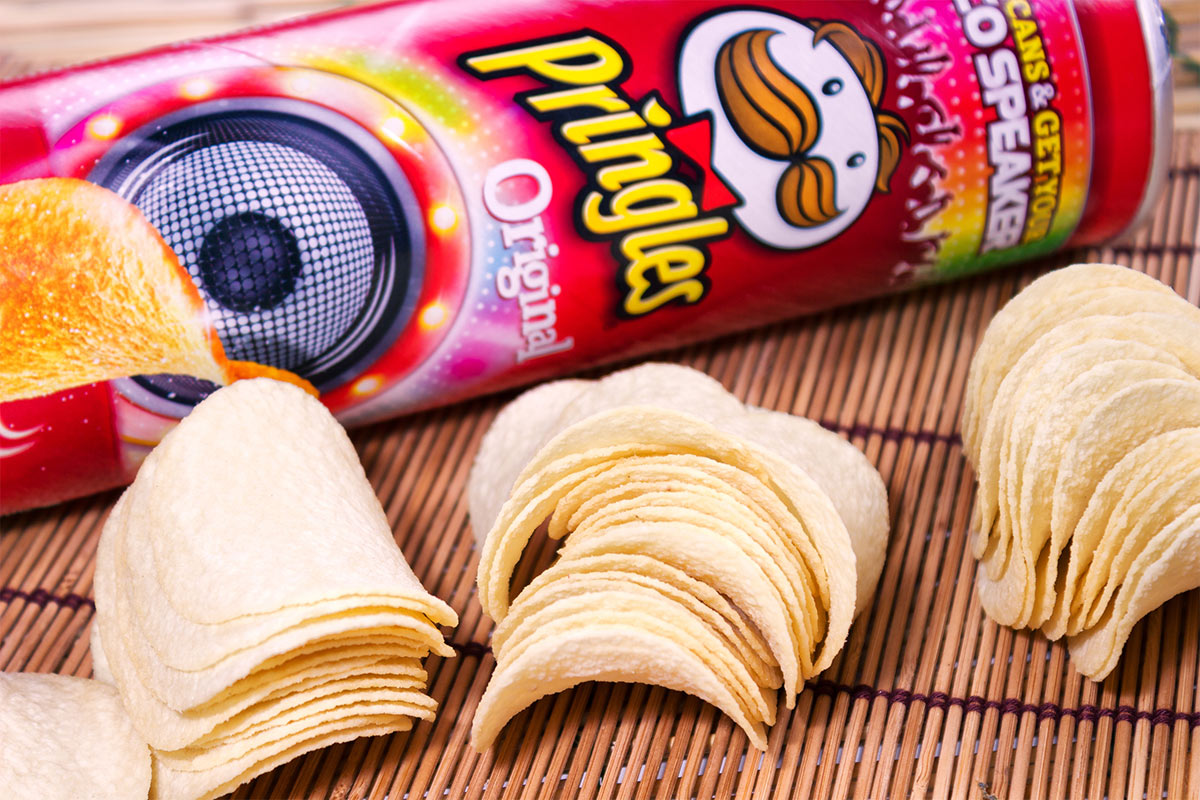 Pringles tube with some chips | Girl Meets Food