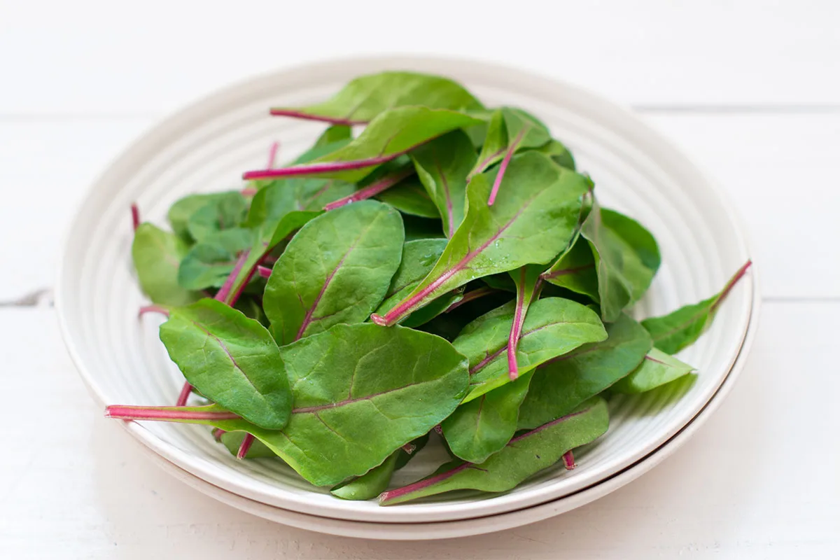 Beetroot leaves on a plate | Girl Meets Food