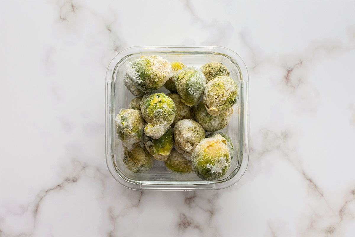 Frozen Brussels sprouts in lunch box | Girl Meets Food