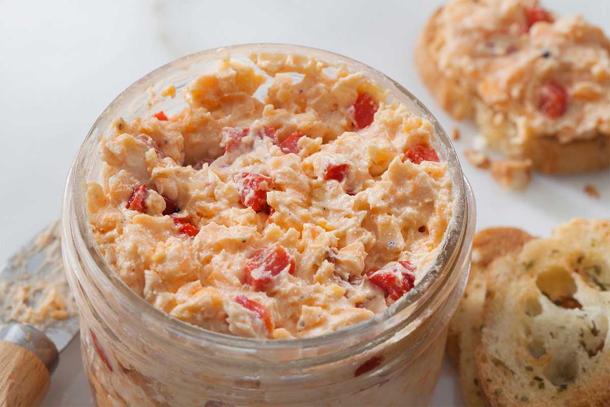 A jar of pimento cheese | Girl Meets Food