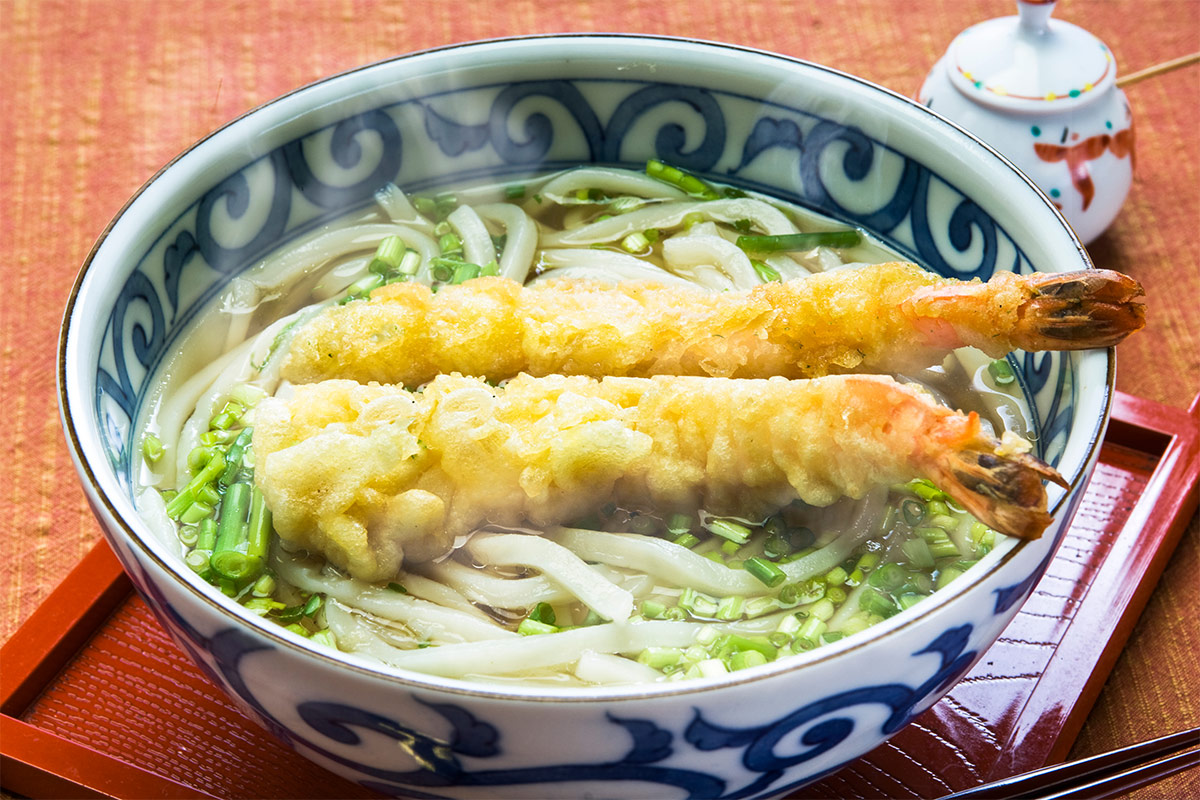 A bowl of hot Tempura Udon | Girl Meets Food