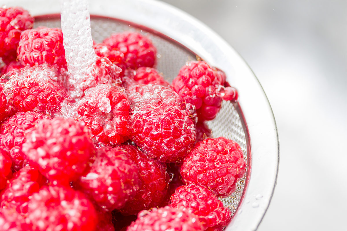 Washing raspberries in a sieve | Girl Meets Food