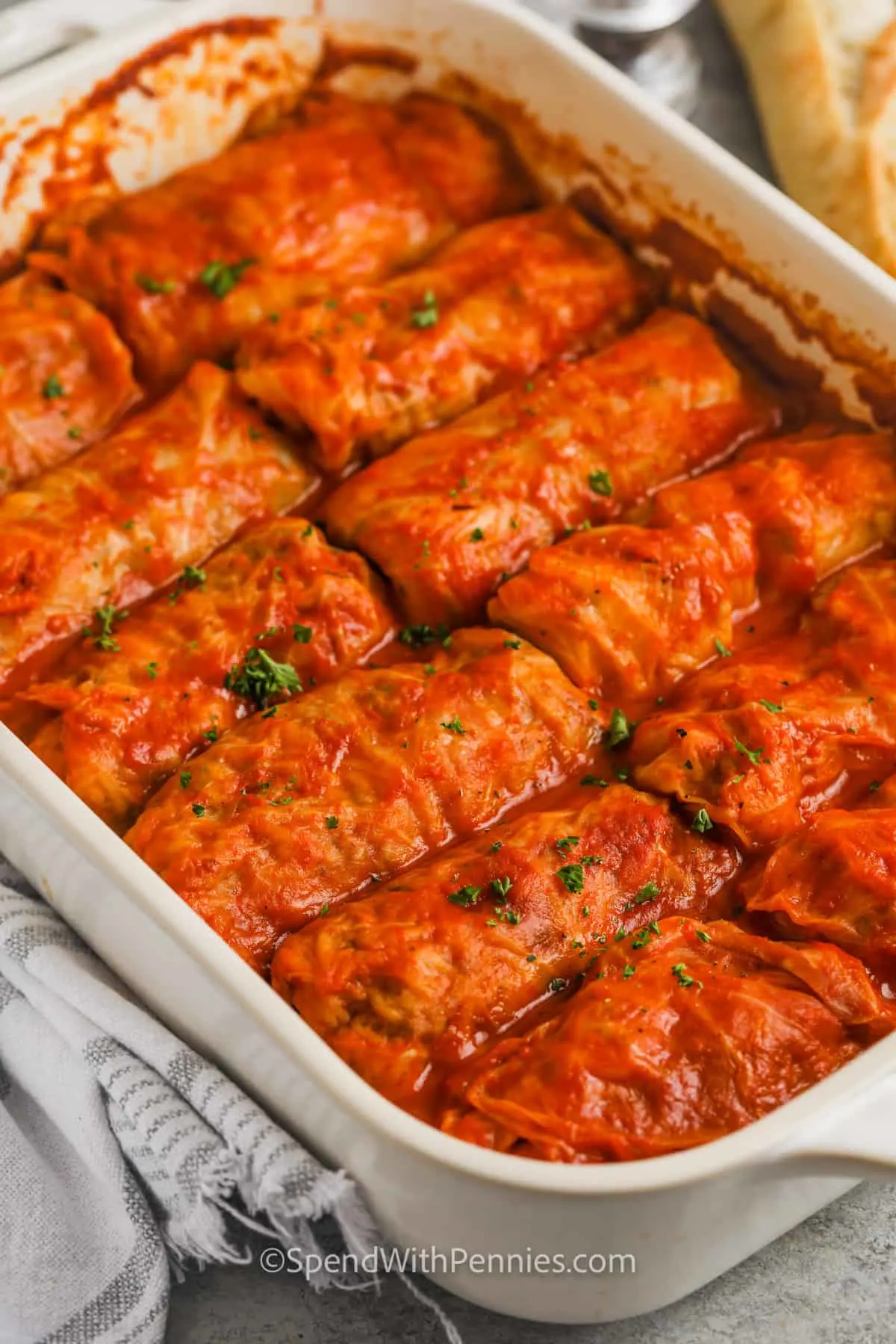 Baking dish full of cabbage rolls | Girl Meets Food
