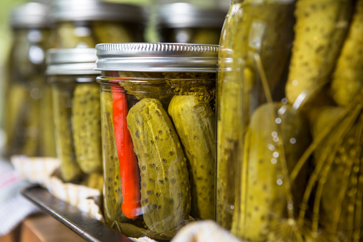 A few jars with pickled cucumbers | Girl Meets Food